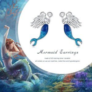NWT - Sterling Silver Mermaid Earrings